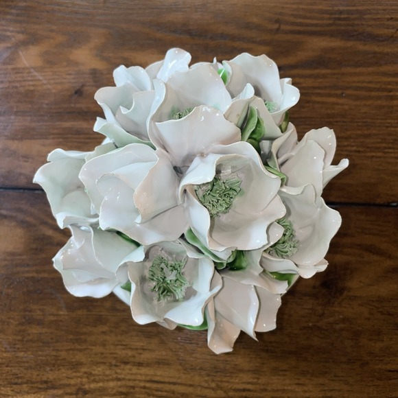 Meiselman‎ Made in Italy K261 Porcelain White Floral Lid Dish Jar Stunning Vtg - Picture 2 of 12